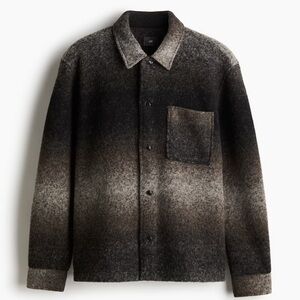 H&M Brown Patterned Felted Overshirt